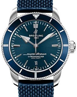 Breitling Superocean Heritage II B20 Automatic 44 Blue Aero Classic Rubber Strap Watch AB2030161C1S1