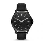 A|X Men's Black Leather Watch AX2171