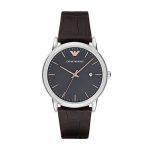 Emporio Armani Men's AR1996 Dress Brown Leather Quartz Watch