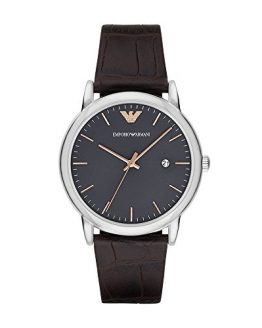 Emporio Armani Men's AR1996 Dress Brown Leather Quartz Watch