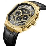 JBW Luxury Orion 0.12 Carat Diamond Watch with Leather Bracelet