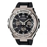 Casio Men's G Shock Stainless Steel Quartz Watch with Resin Strap, Black, 26.8 (Model: GST-S110-1ACR)