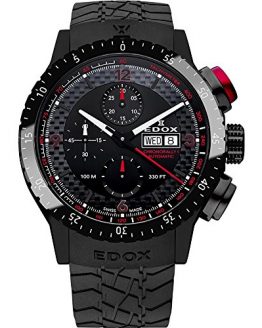 Edox Men's 01118 37NR NRO Chronorally 1 Analog Display Swiss Automatic Black Watch