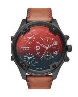 Diesel Mens Chronograph Quartz Watch with Leather Strap DZ7417