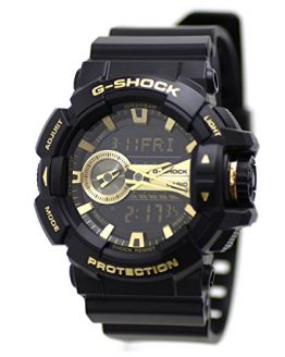 Casio G-Shock GA-400GB Garish Series Watch in Black and Gold, One Size.