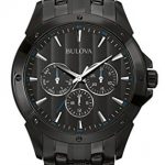 Bulova Men's 98C121 Sport Analog Display Japanese Quartz Black Watch