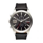 Diesel Men's DZ4444 Rasp Chrono Black Letaher Watch