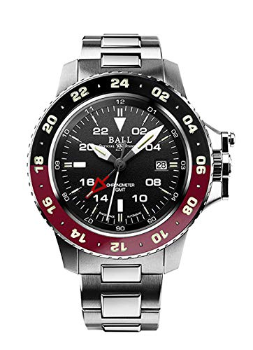 Ball Gents-Wristwatch Engineer Hydrocarbon AeroGMT II Date GMT Analog Automatic DG2018C-S3C-BK