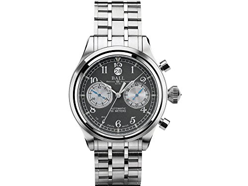 Ball Trainmaster Cannonball S Grey Dial Automatic Men's Chronograph Watch CM1052D-S2J-GY