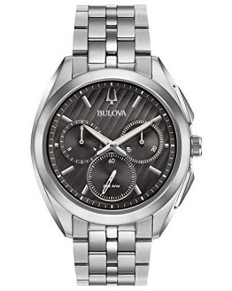 Bulova Men's 45mm CURV Collection Stainless Steel Chronograph Watch