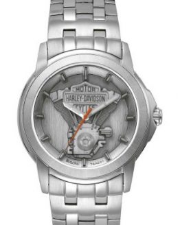 Harley-Davidson Men's Bulova V-Twin Wrist Watch 76A021