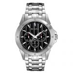 Bulova Men's 96C107 Black Dial Stainless Steel Watch