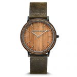 Original Grain Koa Stonewashed Wood Watch - Minimalist Collection Analog Watch - Japanese Quartz Movement - Wood and Stainless Steel - Water Resistant - Hawaiian Koa Wrist Watch - 40MM