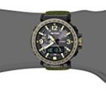 Casio Men's 'PRO TREK' Quartz Resin and Cloth Casual Watch, Color: Green