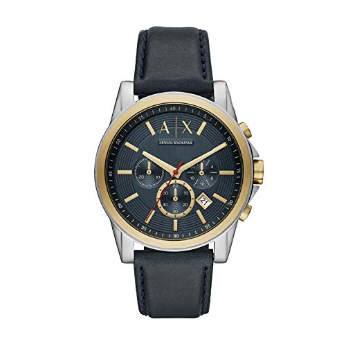 Armani Exchange Men's Blue Leather Watch AX2515 Best Offer at ...