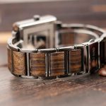 BOBO BIRD Men Quartz Square Watch Women Round Watch Japan Movement with Box,lightbrownsquare