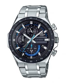 Casio Men's Edifice Quartz Watch with Stainless-Steel Strap, Silver, 28.5 (Model: EQS-920DB-1BVCR)