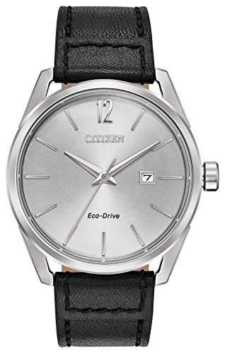 Citizen CTO Silver Dial Leather Strap Men's Watch BM7410-01A