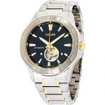 Citizen Men's Signature Mechanical-Hand-Wind Watch with Stainless-Steel Strap, Two Tone, 25 (Model: NB4014-56E)