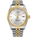BUREI Two Tones Stainless Steel Dress Wrist Watch