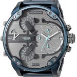 Diesel Men's Mr Daddy 2.0 Analog-Quartz Watch with Stainless-Steel-Plated Strap, Blue, 24 (Model: DZ7414)