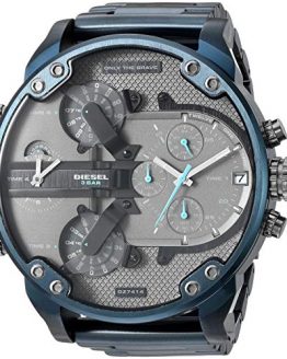 Diesel Men's Mr Daddy 2.0 Analog-Quartz Watch with Stainless-Steel-Plated Strap, Blue, 24 (Model: DZ7414)