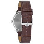 Bulova Men's Quartz Stainless Steel and Brown Leather Dress Watch