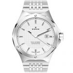 Edox Men's 53005 3M AIN Delfin Analog Display Swiss Quartz Silver Watch