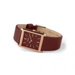 BREDA Virgil 1736d Men's Rose Gold Square Watch – Elegant Genuine Leather Band & Slim Profile for Every Occasion ⌚
