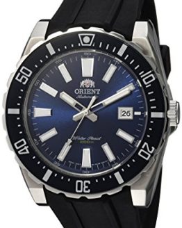 Orient Men's Nami Stainless Steel Japanese-Automatic Diving Watch with Rubber Strap, Black, 23 (Model: FAC09004D0)