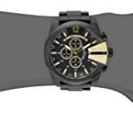 Diesel Men's Mega Chief Quartz Stainless Steel Chronograph Watch, Color: Black