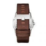 Diesel Men's Master Chief Quartz Stainless Steel and Leather Casual Watch, Color: Silver-Tone