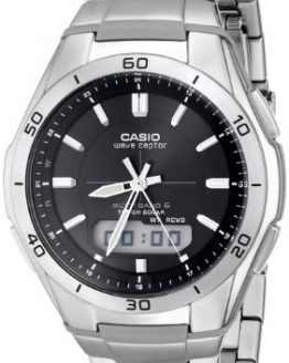 Casio Men's WVA-M640D-1ACR Wave Ceptor Analog-Digital Stainless Steel Bracelet Watch