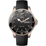 Edox Men's Chronorally-S 44mm Black Rubber Band Steel Case Swiss Quartz Analog Watch 84300 37RCA NBR
