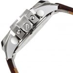 Diesel Men's Mega Chief Leather Chronograph Watch, Color: Silver-Tone, Brown