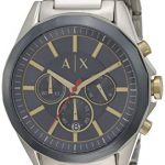 Armani Exchange Men's Analog-Quartz Watch with Stainless-Steel Strap, Silver, 12 (Model: AX2614)