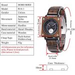BOBO BIRD Men Quartz Square Watch Women Round Watch Japan Movement with Box,lightbrownsquare