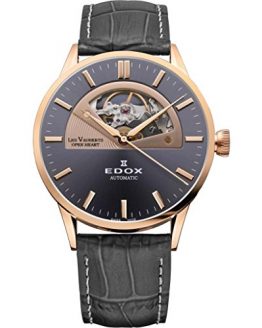 Edox Men's 85014 37R GIR Les Vauberts Analog Display Swiss Automatic Brown Watch