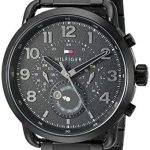 Tommy Hilfiger Men's Quartz Watch with Stainless-Steel Strap, Black, 21 (Model: 1791423)