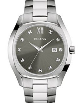 Bulova Men's Quartz Stainless Steel Dress Watch, Color:Silver-Toned (Model: 96D122)