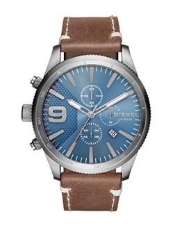 Diesel Men's DZ4443 Rasp Chrono Brown Leather Watch