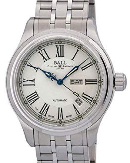 Ball Trainmaster Roman Automatic NM1058D-S4J-WH White Dial 15 Gas Tubes 41mm