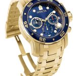 Invicta Men's Pro Diver Collection Chronograph 18k Gold Plated Watch