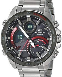 Casio Men's Edifice Quartz Watch with Stainless-Steel Strap, Silver, 21 (Model: ECB-900DB-1ACF)