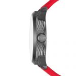 Diesel Men's DZ1806 Rasp Gunmetal IP Red Silicone Watch