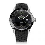 Edox Men's 80094 3N NV Chronorally 1 Stainless Steel Watch with Black Band
