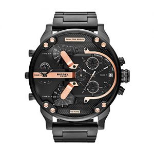 Diesel Men's Mr Daddy 2.0 Quartz Stainless Steel Chronograph Watch, Color: Black (Model: DZ7312)