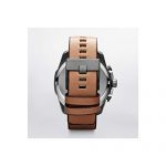 Diesel Men's Mega Chief Gunmetal Brown Leather Watch