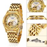 BINLUN 18K Gold Men's Wrist Watch Tourbillon