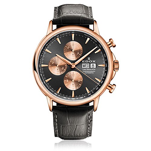 Edox Men's 01120 37R Gir Les Bemonts Analog Display Swiss Automatic Grey Watch